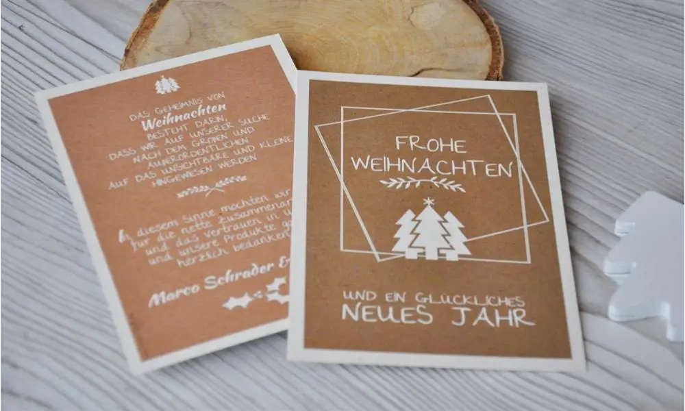 Firmen Weihnachtskarte - Kraftpapier individuell gestalten lassen