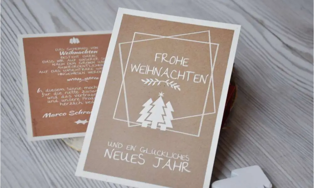 Firmen Weihnachtskarte - Kraftpapier individuell gestalten lassen