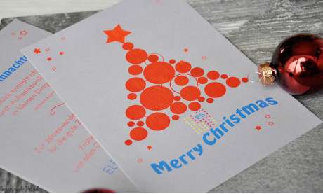 Weihnachtskarte geschäftlich - Weihnachtsbaum mit Logo