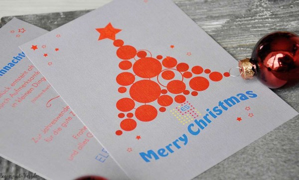 Weihnachtskarte geschäftlich - Weihnachtsbaum mit Logo