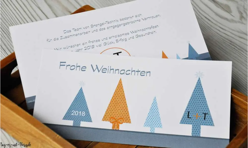 Firmen Weihnachtskarte mit Logo geschäftlich für Firmen Weihnachtsgruß modern