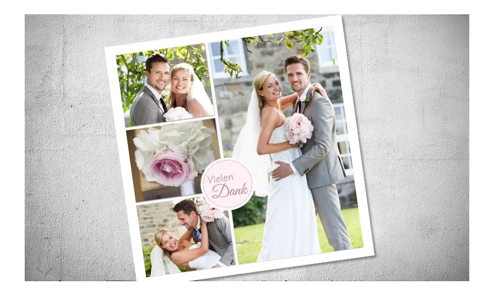 Danksagung Hochzeit Vintage