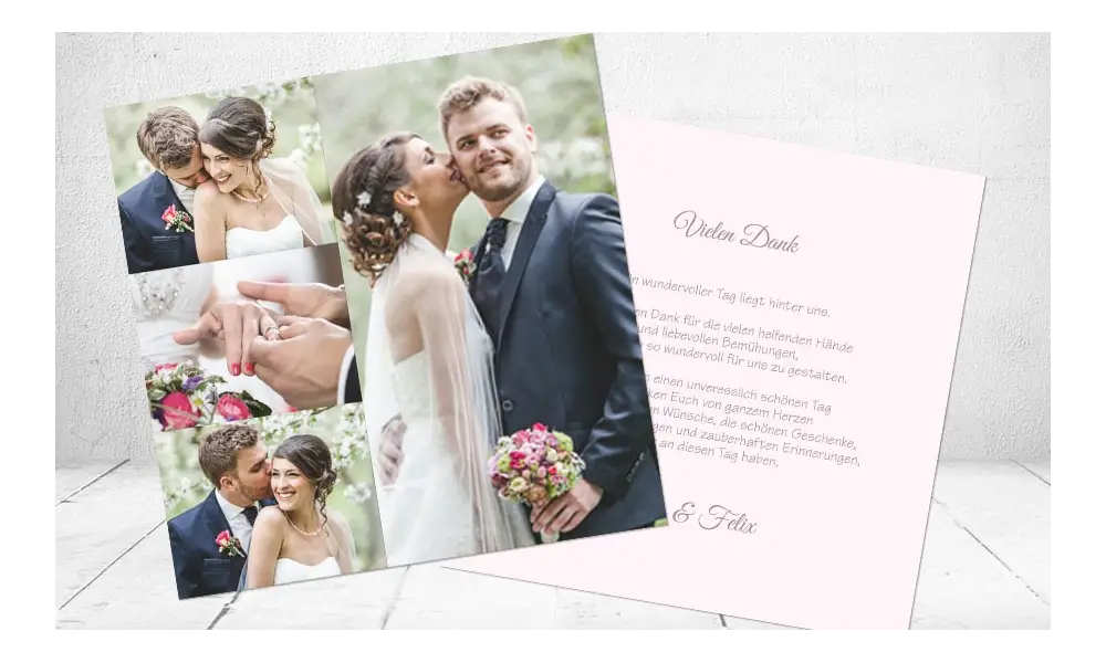 Danksagung Hochzeit Vintage