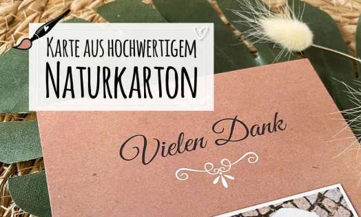 Dankeskarten Hochzeit Boho Kraftpapier