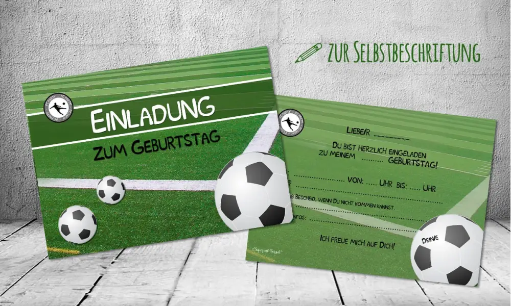 Einladungskarten Kindergeburtstag Fußball
