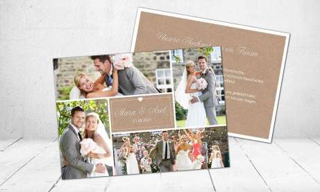 Danksagungskarten Hochzeit Postkarte