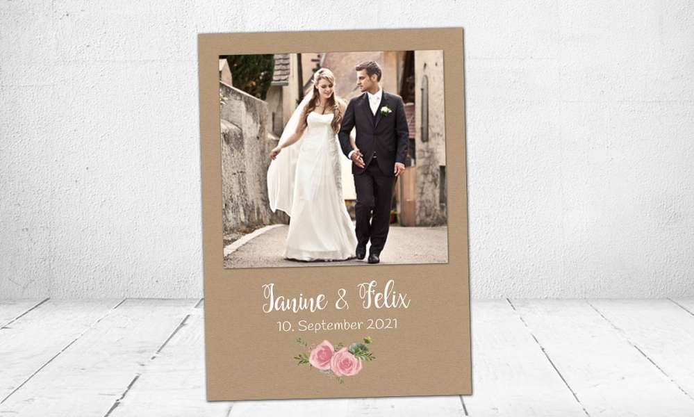 Dankeskarten Hochzeit floral