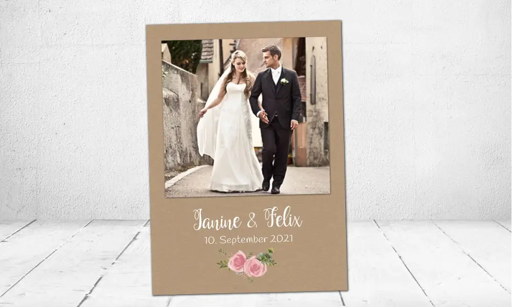 Dankeskarten Hochzeit floral