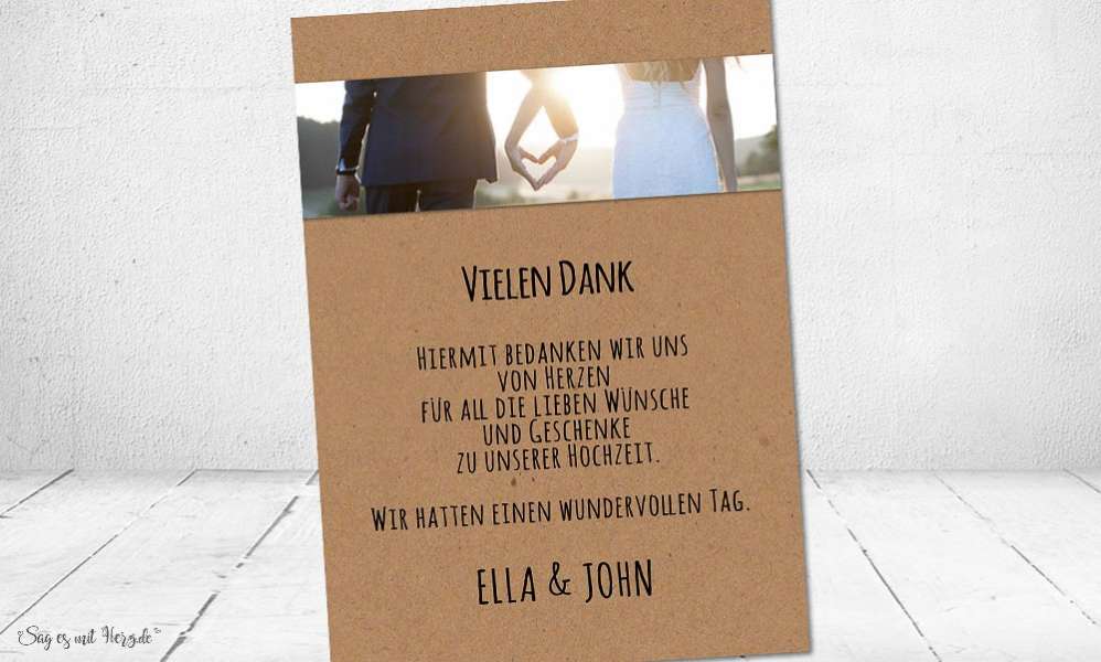 Danksagungskarten Hochzeit einzeln