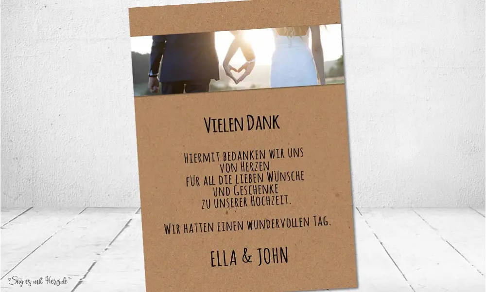 Danksagungskarten Hochzeit einzeln