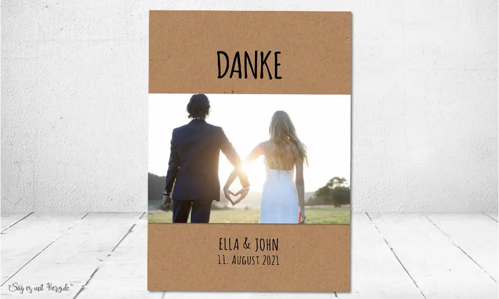 Danksagungskarten Hochzeit einzeln