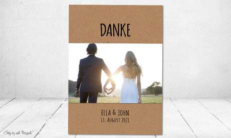 Danksagungskarten Hochzeit einzeln