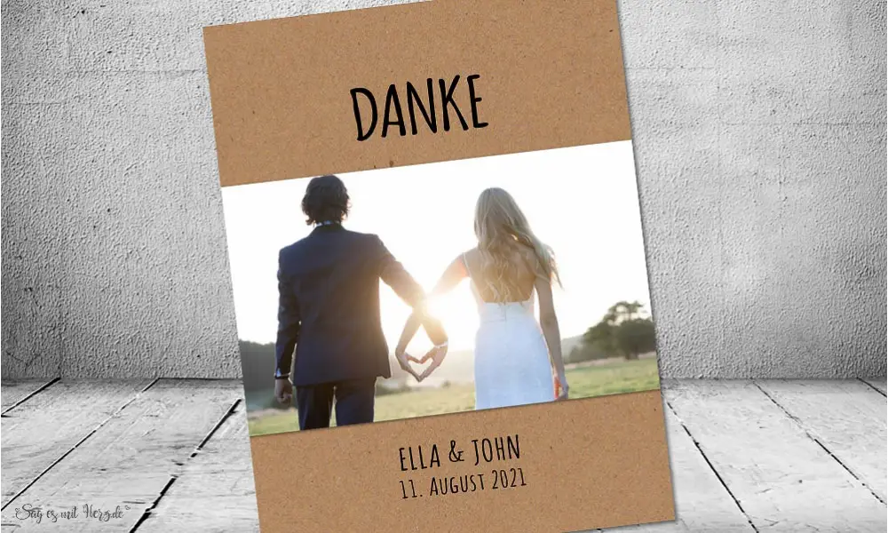 Danksagungskarten Hochzeit einzeln