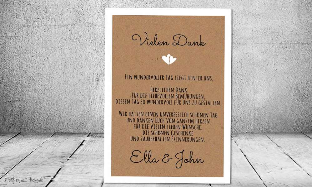 Dankeskarten Hochzeit mit Foto