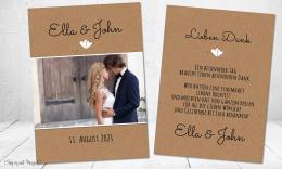 Dankeskarten Hochzeit Postkartenformat