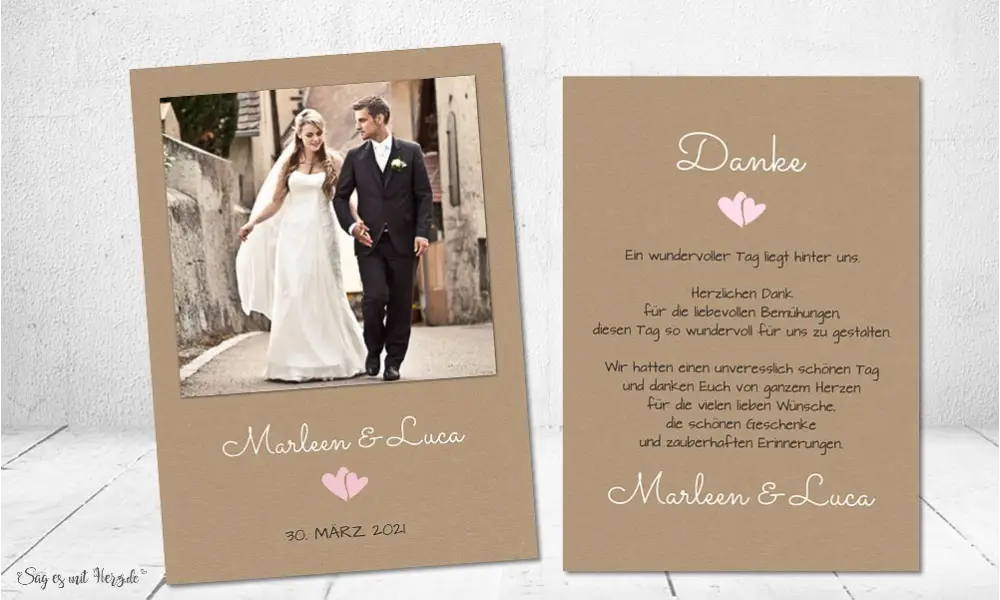 Dankeskarten Hochzeit