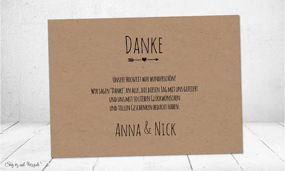 Dankeskarten Hochzeit Vintage