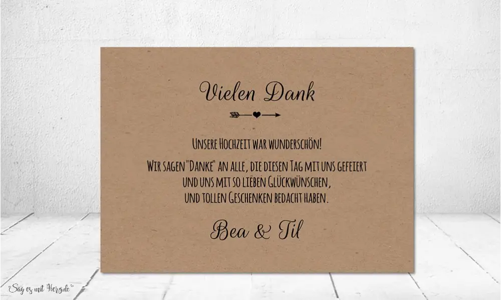 Dankeskarten Hochzeit Vintage