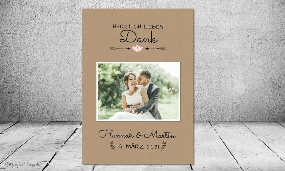 Danksagungskarten Hochzeit Vintage