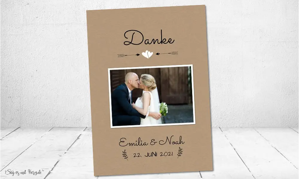 Danksagungskarten Hochzeit Vintage