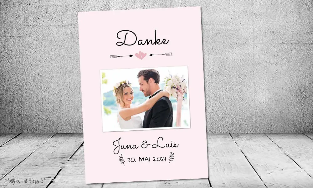 Danksagungskarten Hochzeit Vintage