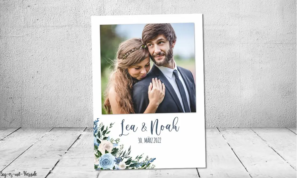 Dankeskarten Hochzeit floral