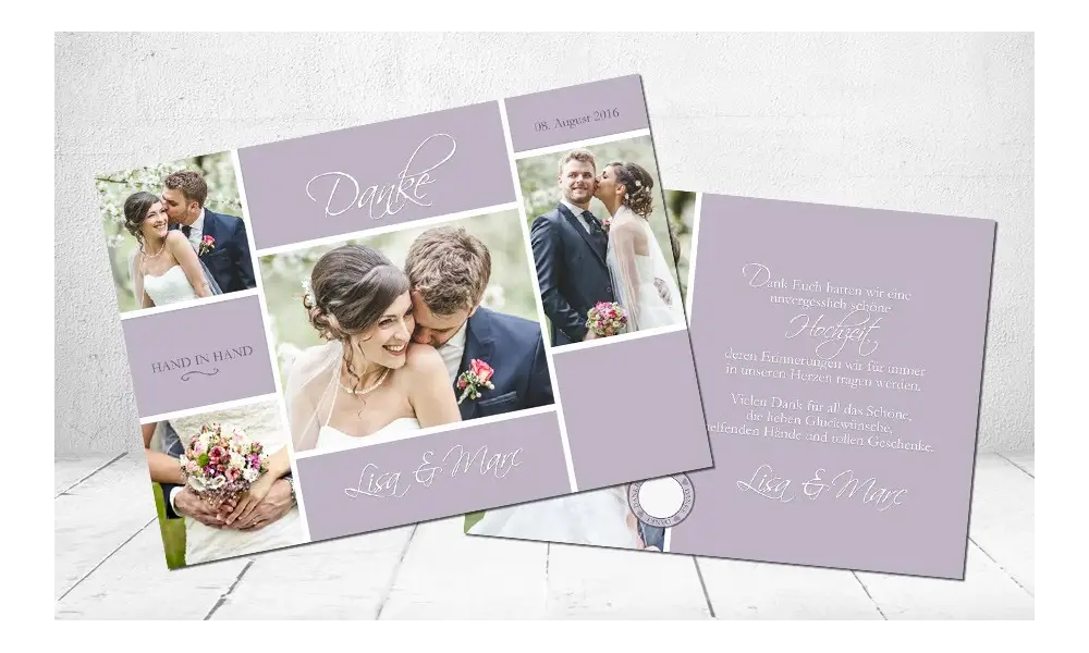 Dankeskarten Hochzeit Viele Bilder Postkarte