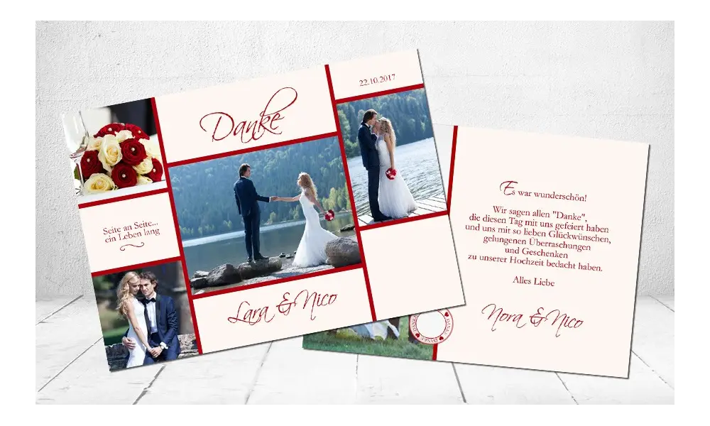 Dankeskarten Hochzeit Viele Bilder Postkarte