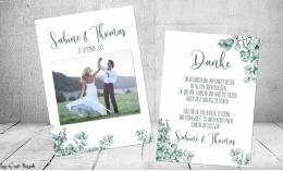 Danksagungskarte Hochzeit Eukalyptus