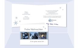 Weihnachtskarte, Karte Weihnachten geschäftlich "Eisstern" eisblau