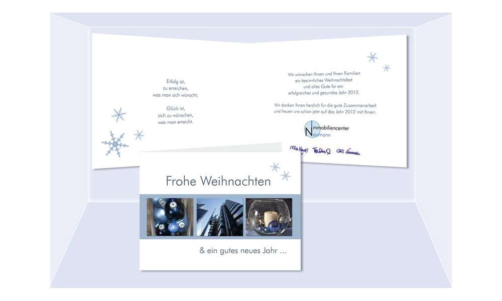 Weihnachtskarte, Karte Weihnachten geschäftlich "Eisstern" eisblau Weihnachtskarte, Karte Weihnachten geschäftlich "Eisstern" eisblau