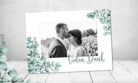 Danksagungskarte Hochzeit Eukalyptus