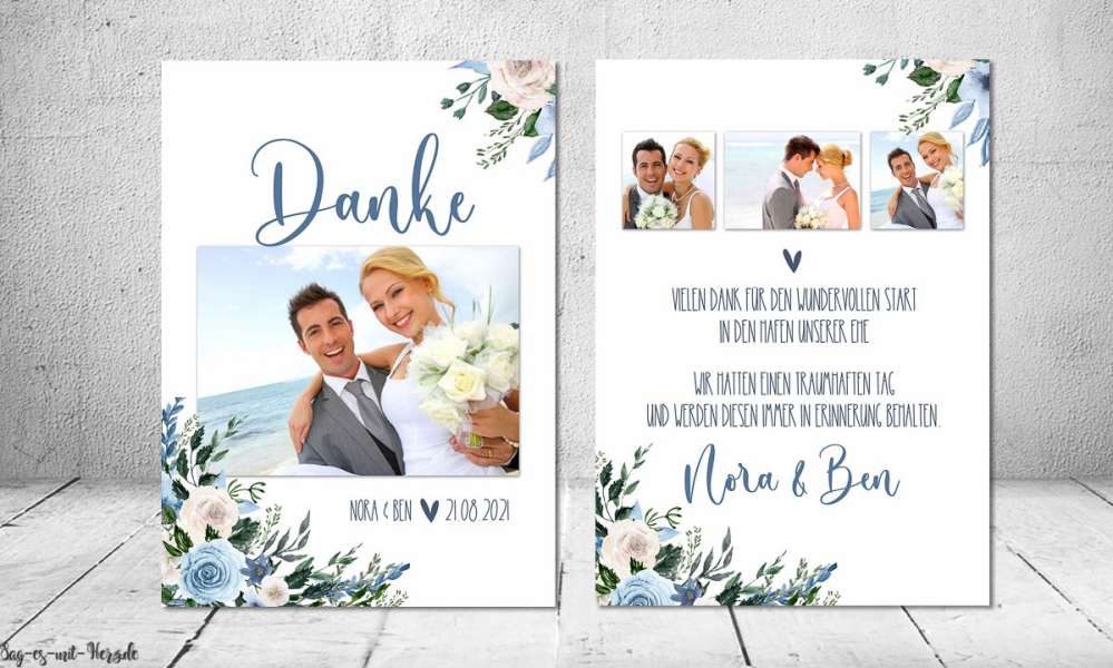 Danksagungen zur Hochzeit
