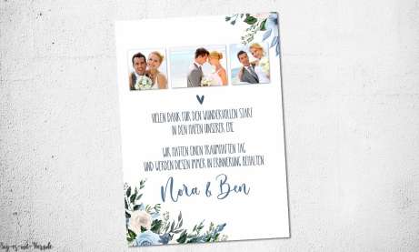 Danksagungen zur Hochzeit
