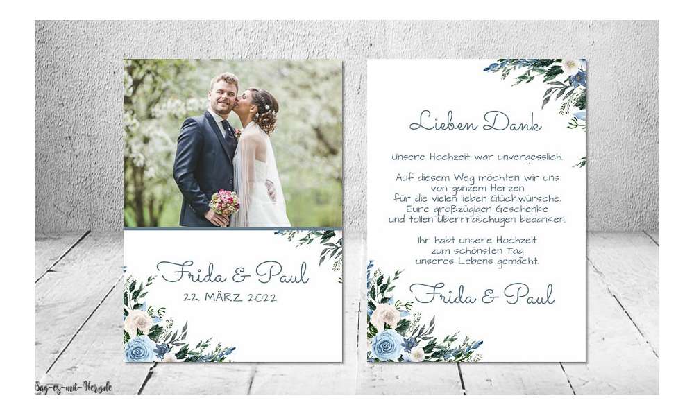 Dankeskarten Hochzeit Postkarte