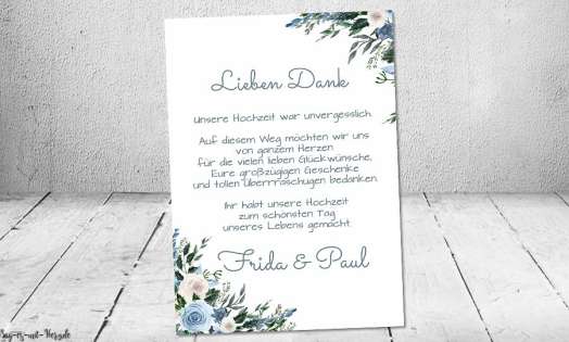 Dankeskarten Hochzeit Postkarte