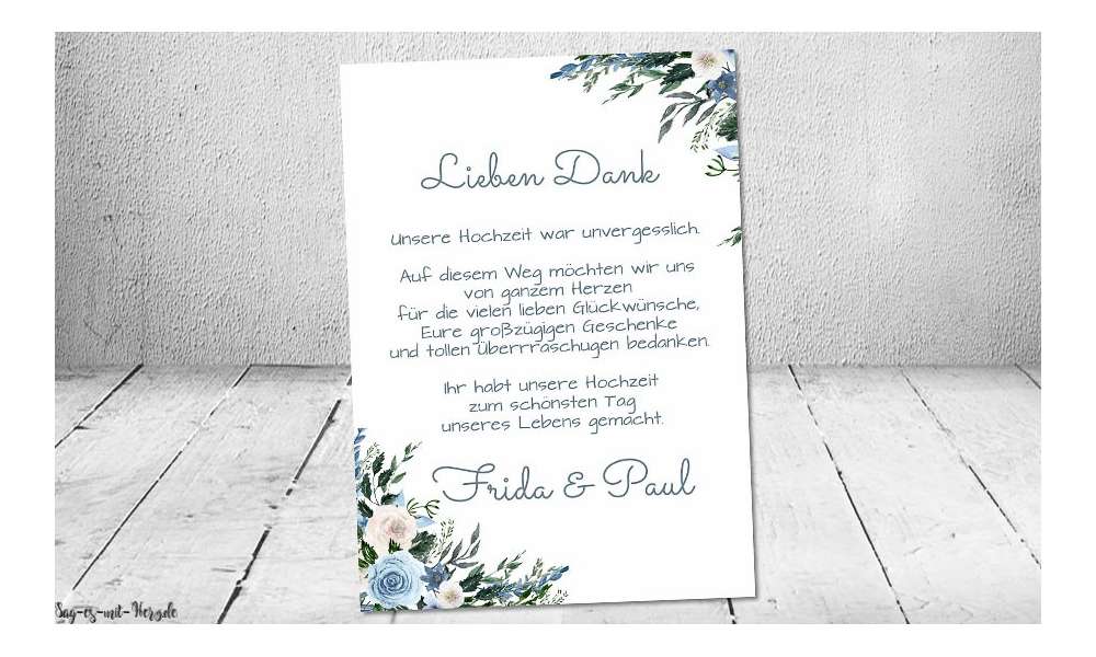 Dankeskarten Hochzeit Postkarte