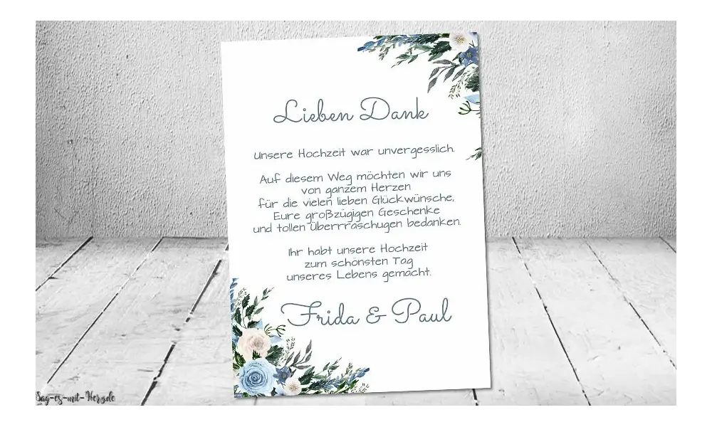 Dankeskarten Hochzeit Postkarte