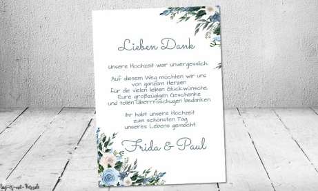 Dankeskarten Hochzeit Postkarte