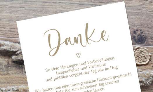 Dankeskarten Hochzeit Boho chic