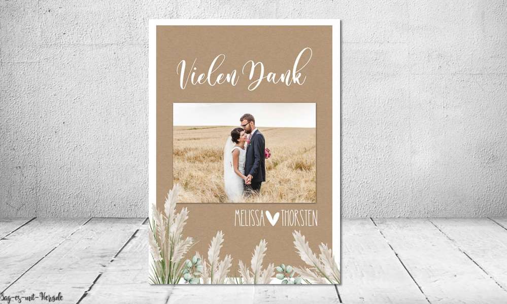 Dankeskarten Hochzeit Vintage