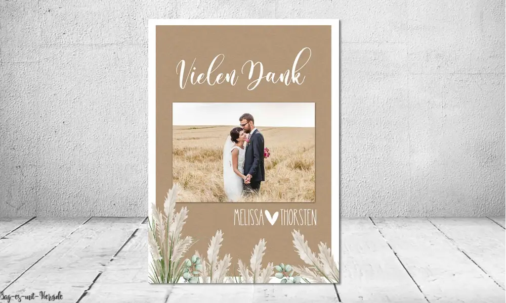 Dankeskarten Hochzeit Vintage