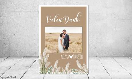 Dankeskarten Hochzeit Vintage