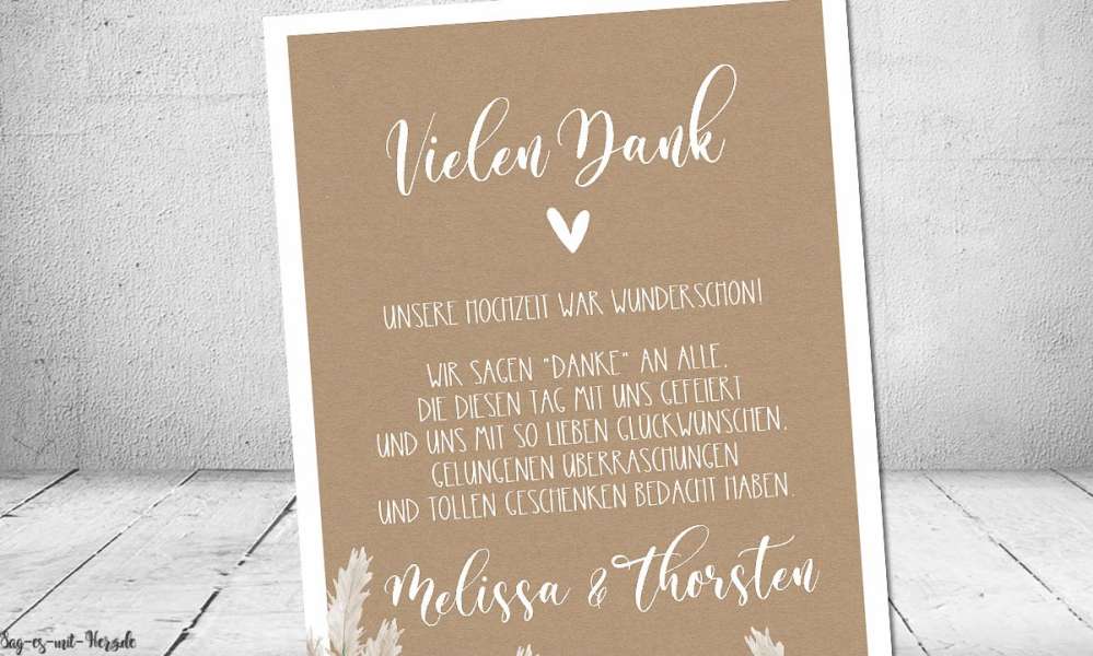 Dankeskarten Hochzeit Vintage