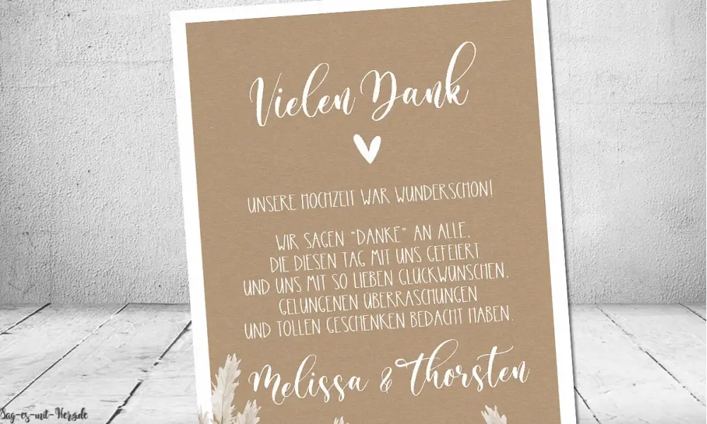 Dankeskarten Hochzeit Vintage