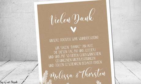 Dankeskarten Hochzeit Vintage