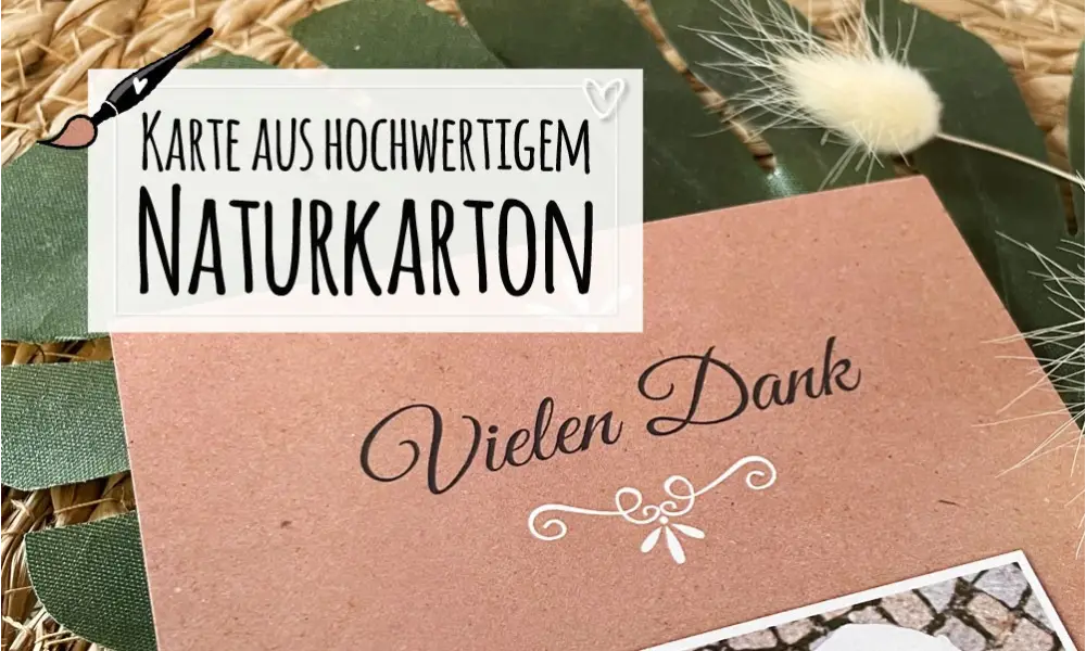 Dankeskarten Hochzeit Kraftpapier Eukalyptus Boho