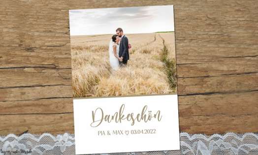 Danksagung Hochzeit Boho