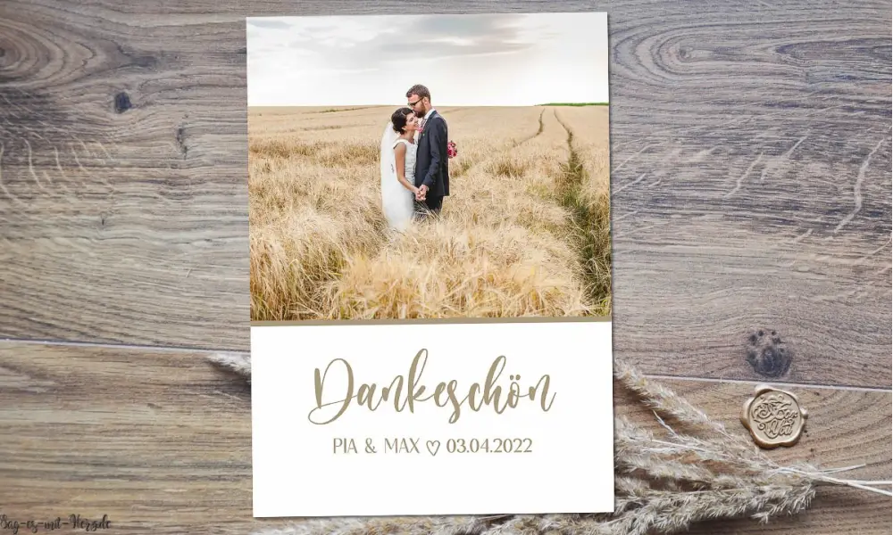 Danksagung Hochzeit Boho