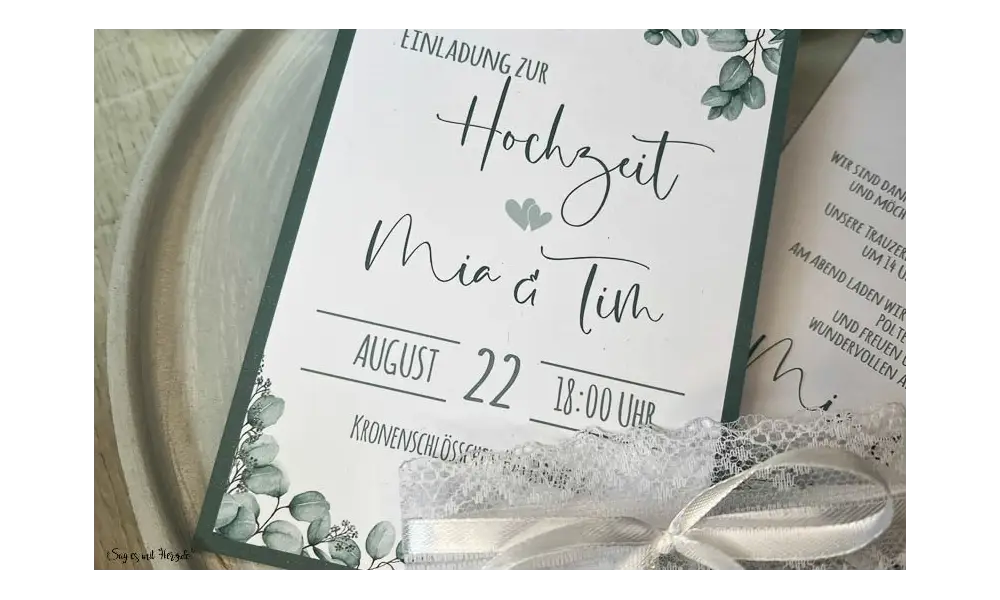 Einladungskarten Hochzeit, Eukalyptus, grün ohne Foto, Postkarte, Boho